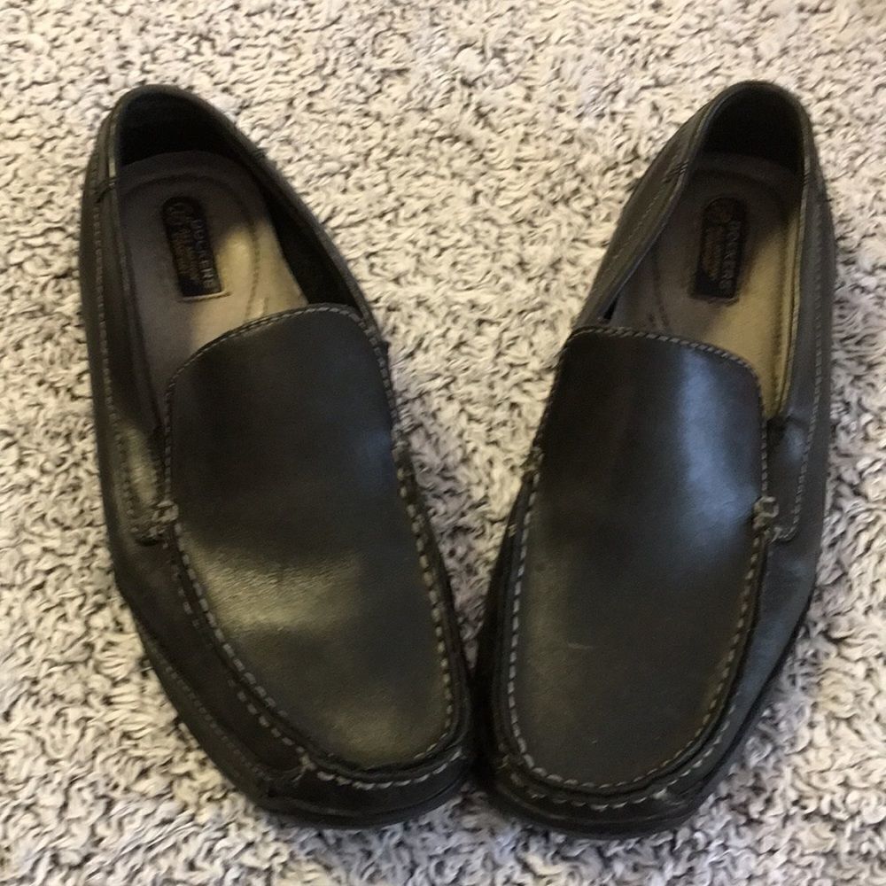 Dockers Sz10 Navy Casual Leather Slip On Loafer
